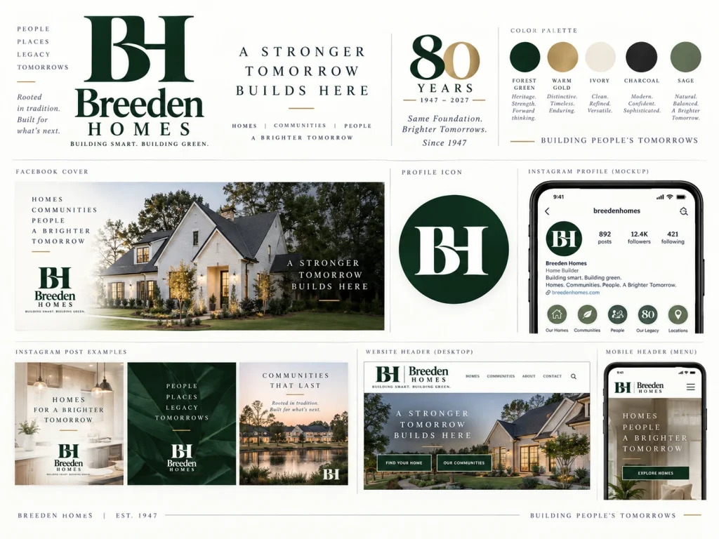 Breeden Homes proposed brand concept