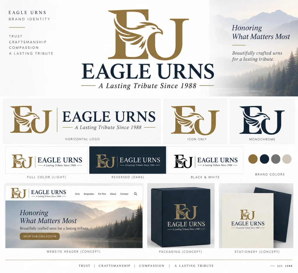 Eagle Urns proposed brand concept