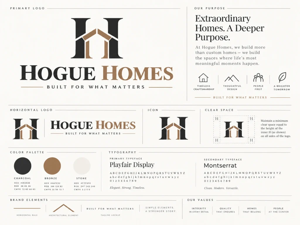 Hogue Homes proposed brand concept